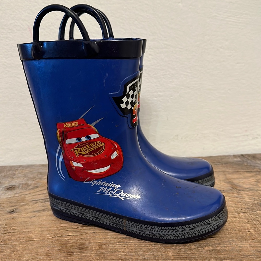 Disney Pixar Cars Rain boots  Sz 10